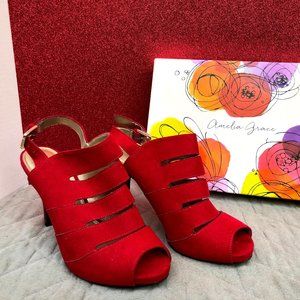 Amelia Grace Red Booties